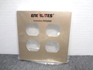 Enerlites Screwless Decorator Outlet Wall Plate 2-Gang GOLD - Picture 1 of 1