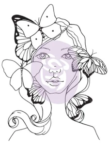 BRAND NEW Prima Bloom Cling Stamp "SHARON BLOOM" 980177 - Picture 1 of 1
