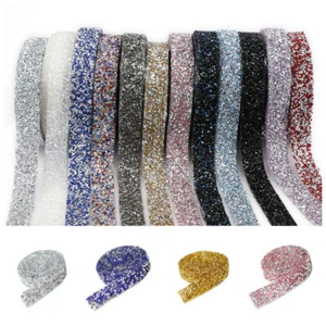 1 Rollen Selbstklebende Kristall Strass Band Set, Strasssteinband zum Aufkleben - Bild 1 von 130