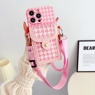 For Various Phone Crossbody Strap Wallet Case Purse Bag Stand Women Girl Cover - Image 1 of 4