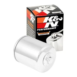 K&N Chrome Oil Filter for 2013-2014 Harley Davidson 1802 FXSBSE CVO Breakout - Picture 1 of 2