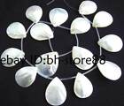 24 x 32 mm AAA perles de pierres précieuses blanches coquille naturelle poire 15 pouces à faire soi-même main Mak