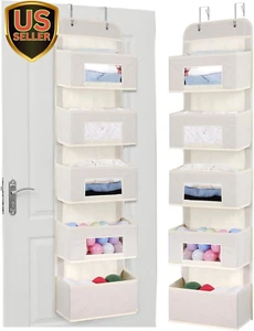 5-Shelf over the Door Hanging Organizer with 2 Metal Hooks, 5 Pocket over the... - Picture 1 of 1