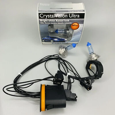 PHILIPS H7 CrystalVision Light Bulb x2 & Headlight Wire Harness For BENZ C-CLASS — 第 1/4 张图片