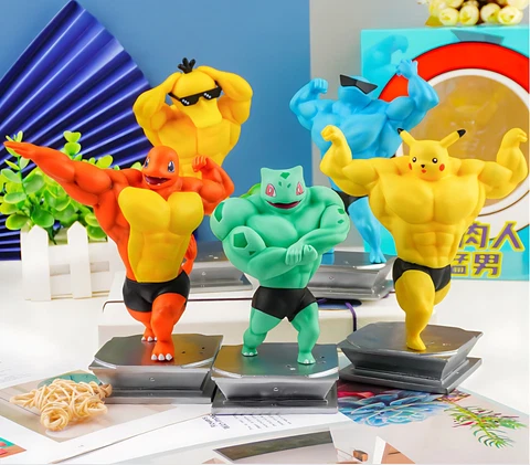 BUFF Pokémon Action Figurine Pikachu Bulbasaur Squirtle Charmander Pokemon Toy Cover