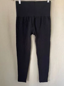 Black High Waist Stretch Thicker Leggings - Picture 1 of 7