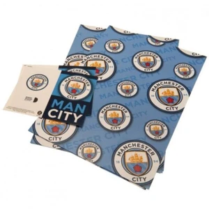 Manchester City FC Crest Envoltura de Regalo, Cumpleaños, Regalo Mercancía Oficial - Imagen 1 de 5