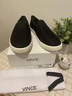 Vince Blair 8 Women?s Canvas Slip Ons New With Box And Dust bag~Size 11 M~Black