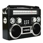 Supersonic Sc-1097 Portable Am/Fm/Sw Radio With Bluetooth And Built-In Black New