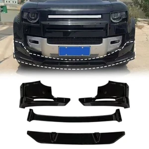 Glossy Black Front Lip Bumper Trims Fits for LR Defender 90 110 130 2020-2025 - Bild 1 von 5