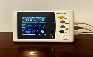 2008 Philips M3002A IntelliVue X2 Patient Monitor w/ NIBP Air Hose - Picture 1 of 20