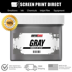 Grau - Siebdruck Plastisol Tinte - Low Temp Härte 270F - Pint - 16oz - Bild 1 von 7