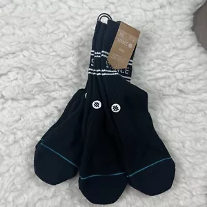 Stance Women crew logo socks Size S 5-7.5 Black 3-pack - Picture 1 of 5