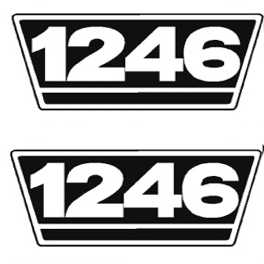 IHC Traktor Aufkleber 2x Typenaufkleber 1246 Logo Emblem Sticker Label ca.21x9,5 - Bild 1 von 1
