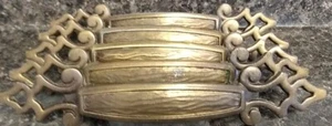 Menge 5 Vintage Amerock 172-1 rustikal Kolonial Messing 3" CC Schublade Zug - 6 3/4" lang - Bild 1 von 6