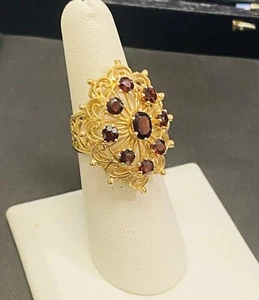 Granat 14k GOLD Vintage Antik Damen Ring**** Größe 7 - Bild 1 von 3
