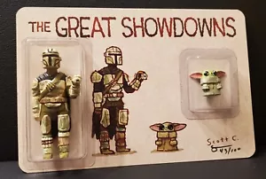 mando VS grogu GREAT SHOWDOWNS mandolorian SCOTT C custom toys DKE - Picture 1 of 9