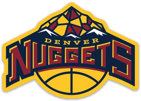Denver Nuggets Basketball Nugget Denver Mountain Logo Type Die-cut MAGNET Cover