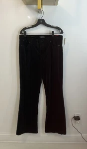Talbots Flawless Five Pocket Black Corduroy Flare Pants size 14 NWT - Picture 1 of 11