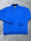 Columbia Sweater Adult Large Blue Outdoors Pullover Cotton Zip Casual Mens