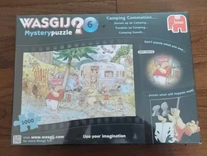JUMBO WASGIJ #6 Camping Commotion 1000 PIECE MYSTERY PUZZLE Brand New - Picture 1 of 8