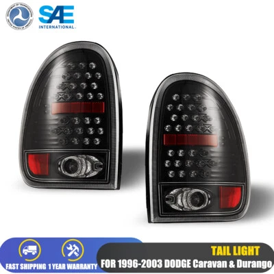 Luces traseras LED para Dodge Durango 96-00 1998-2003 caravana negras lentes transparentes nuevas Foto 1 de 4