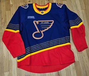 St. Louis Blues Jersey adidas MIC sz 58 EUC 90s Heritage NHL Authentic adizero - Picture 1 of 13