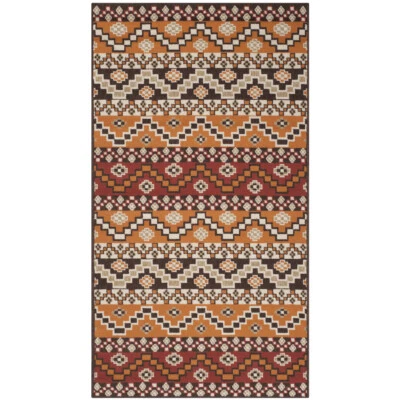 Alfombra SAFAVIEH Exterior VER095-0332 Veranda Roja/Chocolate Foto 1 de 4