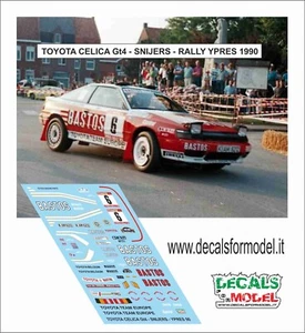 DECALS 1:43 TOYOTA CELICA 4WD BASTOS SNIJERS RALLY YPRES 1990 - Foto 1 di 1