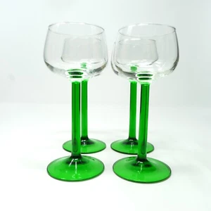 Rhein Weingläser Smaragd gerader Stiel Luminarc Cristal D'Arques Durand 4 Stück - Bild 1 von 7