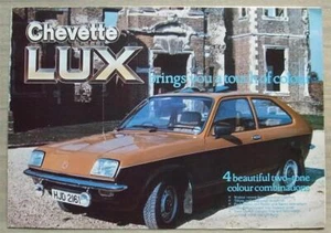 VAUXHALL CHEVETTE LUX Car Sales Brochure Oct 1980 Star Custom Vehicles - Picture 1 of 3