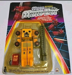Intex Zee Die Cast Motorized Mega Moto Bot Yellow Fire Truck Vintage 1985 Neu - Bild 1 von 8