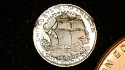 MINIATURE COIN 1935 HUDSON COMMEMORATIVE HALF PROOF LIKE STERLING SILVER - Image 1 of 2