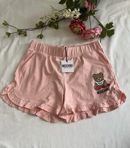 BNWT Girls Moschino Shorts Summer Teddy Pink Bear Logo Shorts Age 12 Years - Picture 1 of 3