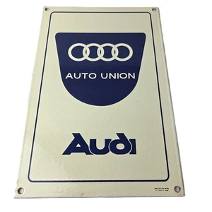 Vintage Audi Sign - Service Sales Automobile Gas Pump Porcelain Sign - Picture 1 of 15