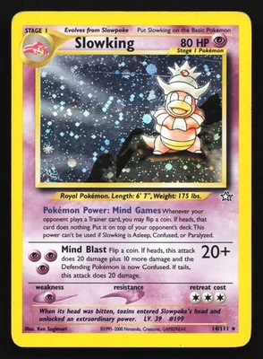 Carta Pokémon Slowking 14/111 Neo Genesis Holo Rara Foto 1 de 2