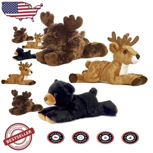 Adorabile set di peluche mini flopsies: alce, orso, cervo 8" giocattoli pieni di fagioli morbidi - Foto 1 di 8