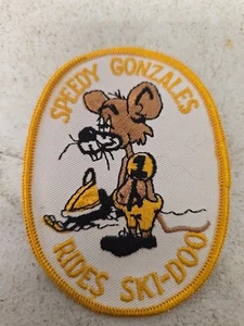 Ski-Doo Snowmobile Patch 1970's Era Retro Vintage Speedy Gonzales Mouse - Picture 1 of 3