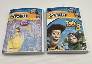 Vtech Storio Interactive eReading Games Toy Story 3 & Disney Princess Bundle x 2 - Picture 1 of 7