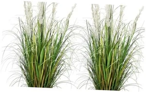 2 Piezas Plantas Artificiales Césped 47 pulgadas de Alto Grande Falso Pampa Exterior Imitación Verde 1 - Imagen 1 de 2