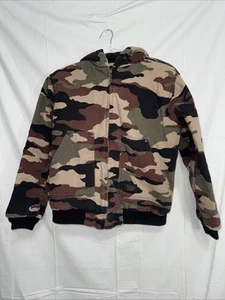Walls Blizzard Pruf Jacket Youth XL Camo Canvas Hooded Insulated Hunting Outdoor - Picture 1 of 7