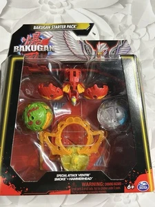 Bakugan Gen 3 Battle Brawler Starter Pack Ventri, Smoke, & Diamond Hammerhead - Picture 1 of 2