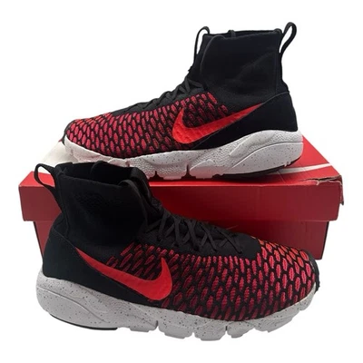 Nike Air Footscape Magista Flyknit Shoes Mens 11.5 Red Black Sneakers 816560-002 - Image 1 of 4