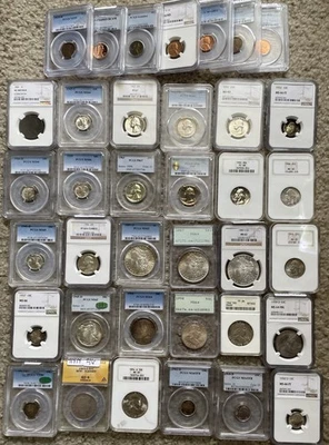 Large 37 Certified Coin Lot - All Photographed - Great For Resale - High Grades! - Image 1 of 4