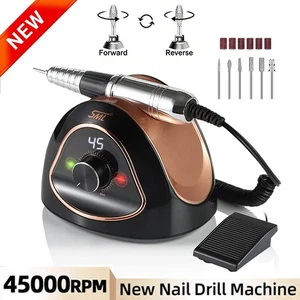 45000RPM 68W Nagel Fräser Pediküre LED Elektrische Nagelfeile Set Mit Fußstütze - Bild 1 von 11