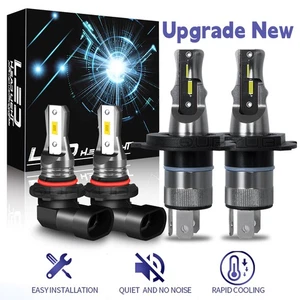 For Toyota Solara 1999-2001 4X LED Headlight Kit High Low Beam Fog Light Bulbs - Foto 1 di 15