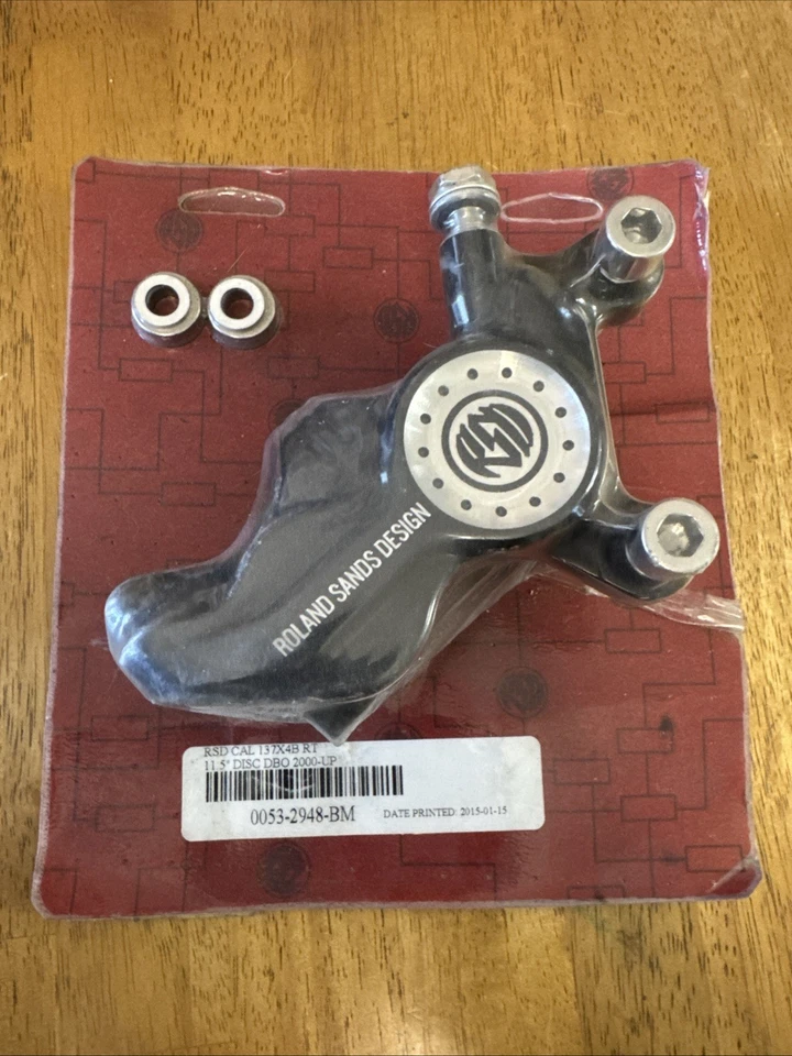 Roland Sands Front Right Brake Caliper Custom 4 Piston 11.5 00-17 Harley Black - Image 1 of 3