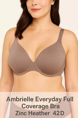 Sujetador Ambrielle Everyday Cobertura Completa 42D Zinc Brezo Figura Completa Camiseta Suave Foto 1 de 4