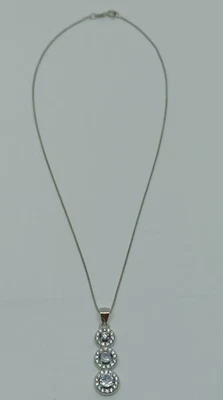 COLLANA IN ARGENTO 925 CIONDOLO TRILOGY GRADAZIONE ZIRCONE GIRO ZIRCON(AMFC0233) - Immagine 1 di 3