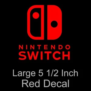 Nintendo Switch Large 5 1/2" Red Decal Sticker - Free Shipping! - Picture 1 of 4